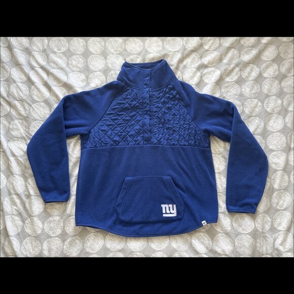 '47 Brand New York Giants NFL Ladies Vail Fleece Pullover Jacket Sweatshirt Sz M - Picture 1 of 16